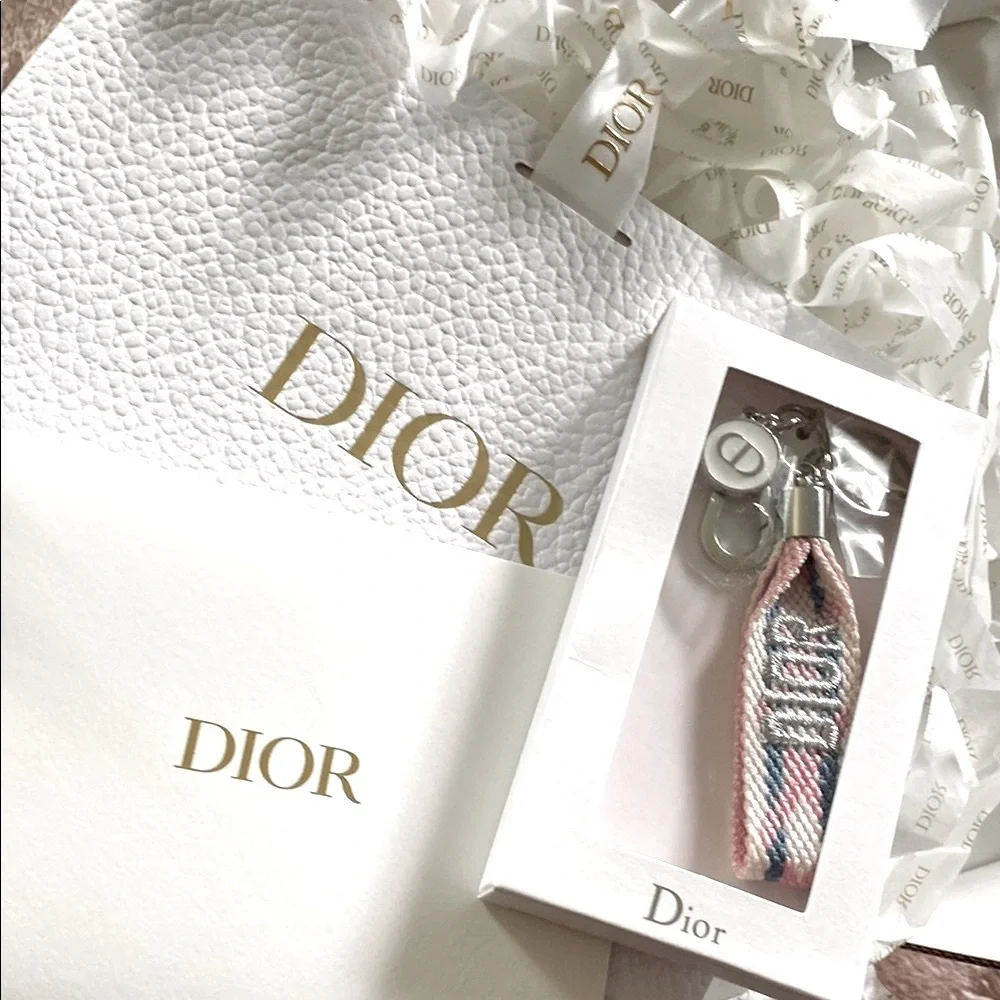 Dior Pink and Blue Key Holder - Picture 3 of 7